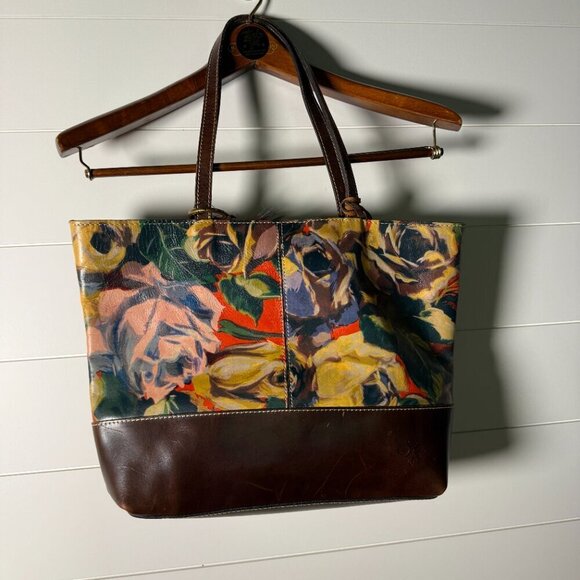 Patricia Nash Purse Floral/Leaves Multicolor with Dark Brown Accents - Picture 6 of 14